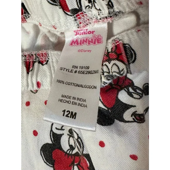 Disney Junior Minnie Mouse 2-Piece Outfit Set Gray Top & Shorts Size 12M - Picture 4 of 6